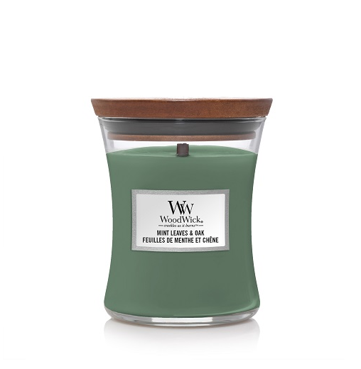 WOODWICK WOODWICK - Candle mint leaves & Oak Large