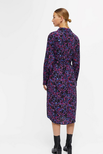 OBJECT OBJECT - Shirt dress holly clematis blue/flower