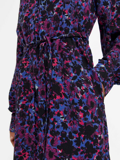 OBJECT OBJECT - Shirt dress holly clematis blue/flower