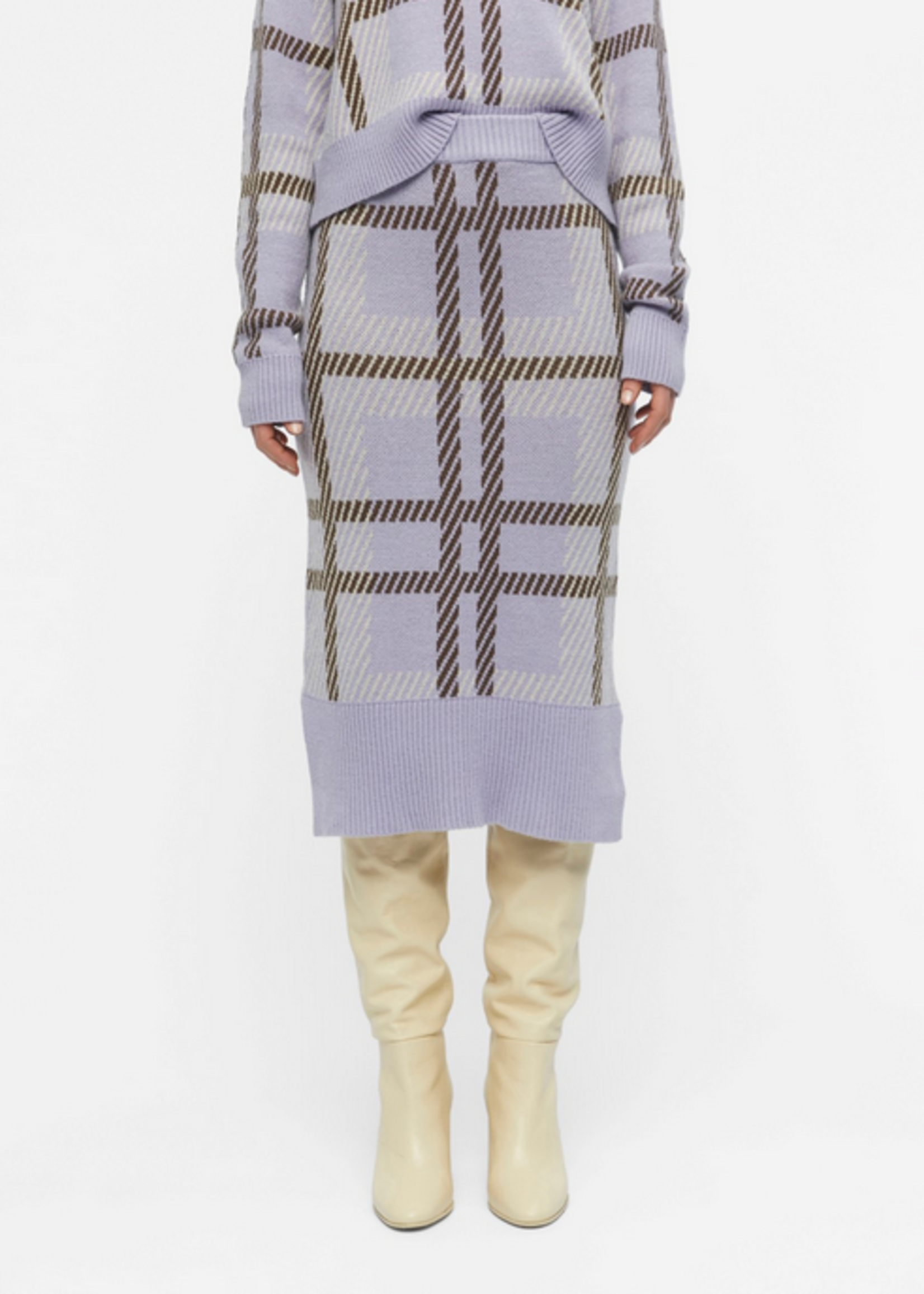 OBJECT OBJECT - Maggie lange gebreide rok lavendel