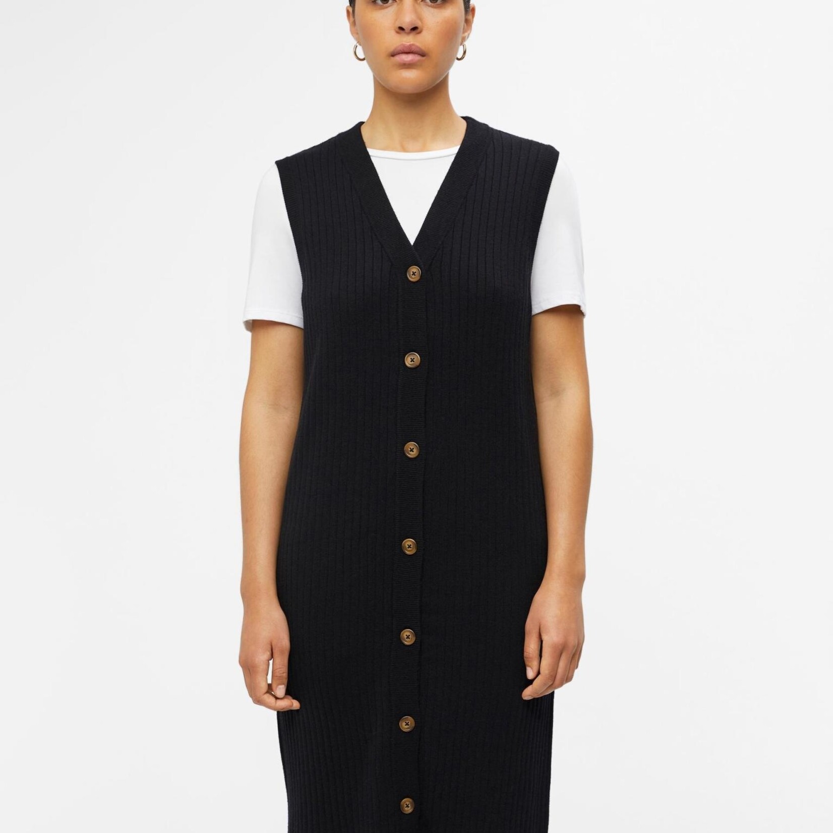 OBJECT OBJECT - Knit dress/vest  Noelle black MAAT S