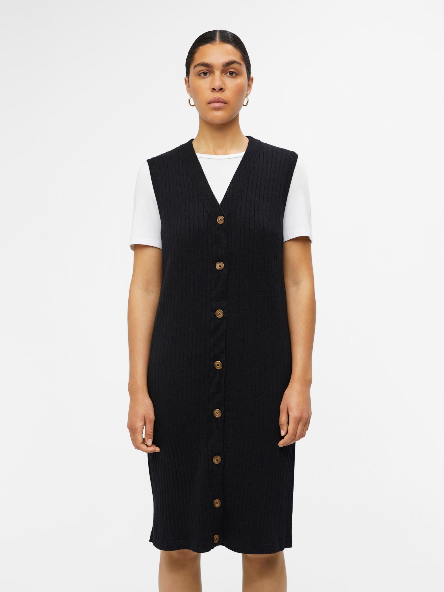 OBJECT OBJECT - Knit dress/vest  Noelle black MAAT S