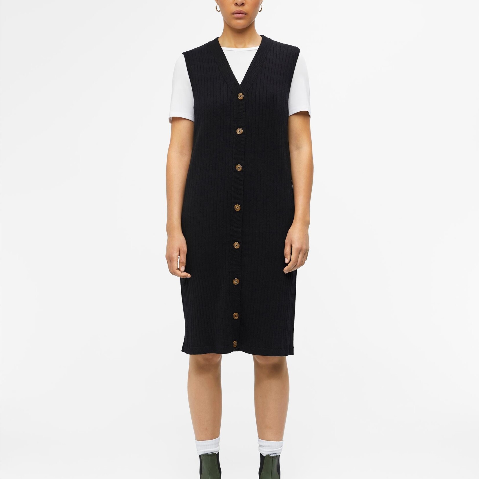 OBJECT OBJECT - Knit dress/vest  Noelle black MAAT S