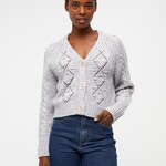 OBJECT OBJECT - Vest Kelly gebreid lavendel MAAT L