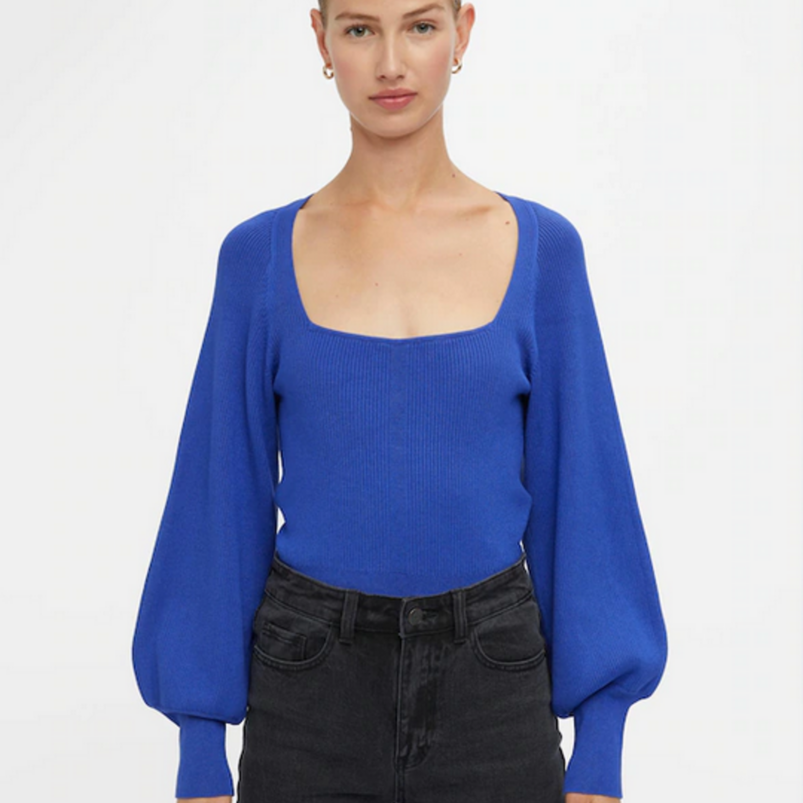 OBJECT OBJECT - Gebreide trui agnes clematis blauw