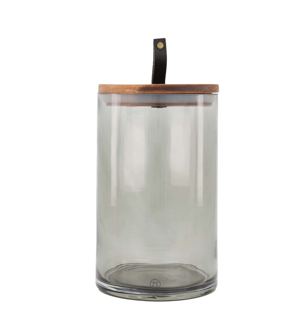 ZUSSS ZUSSS - Glazen voorraadpot  met houten deksel L