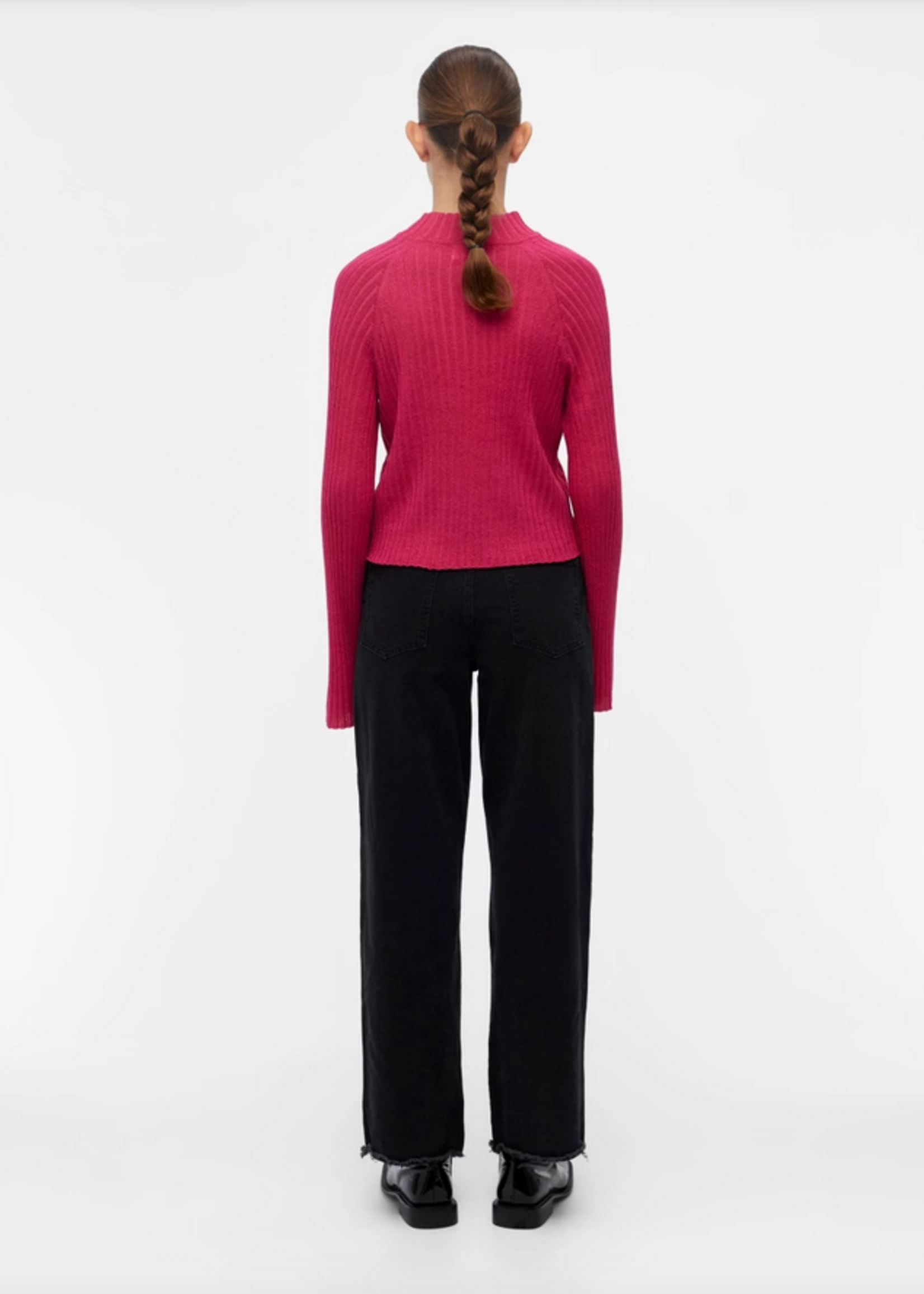 OBJECT OBJECT - Top/trui Luna lurex gebreid magenta maat M