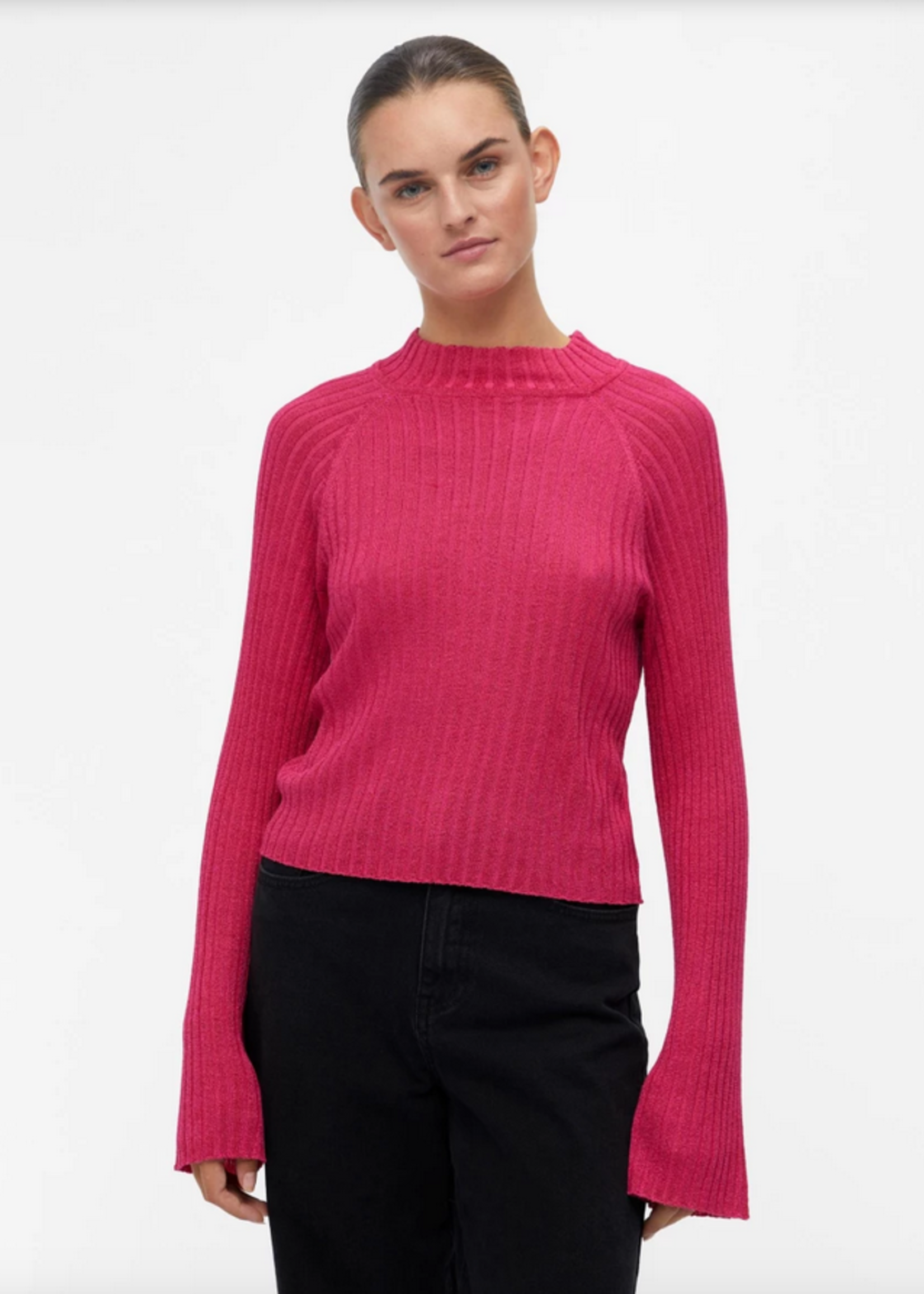 OBJECT OBJECT - Top/trui Luna lurex gebreid magenta maat M