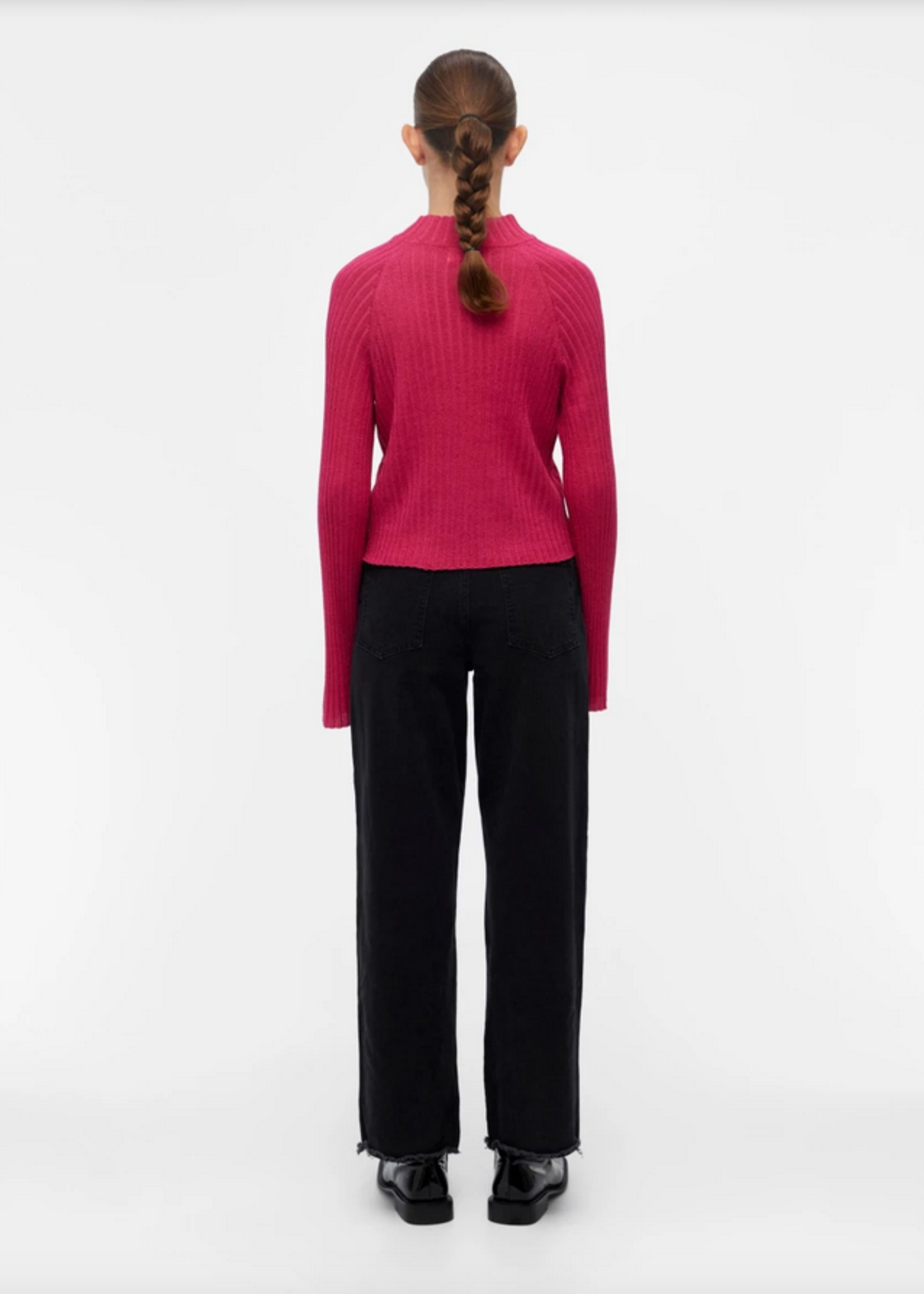 OBJECT OBJECT - Top/trui Luna lurex gebreid magenta maat M