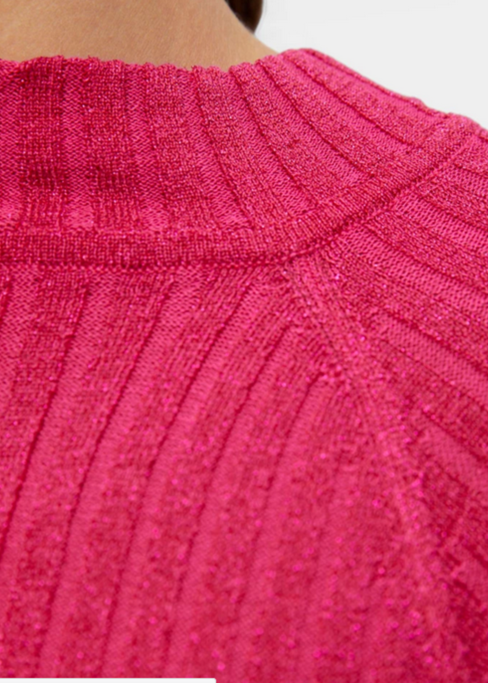 OBJECT OBJECT - Top/trui Luna lurex gebreid magenta maat M