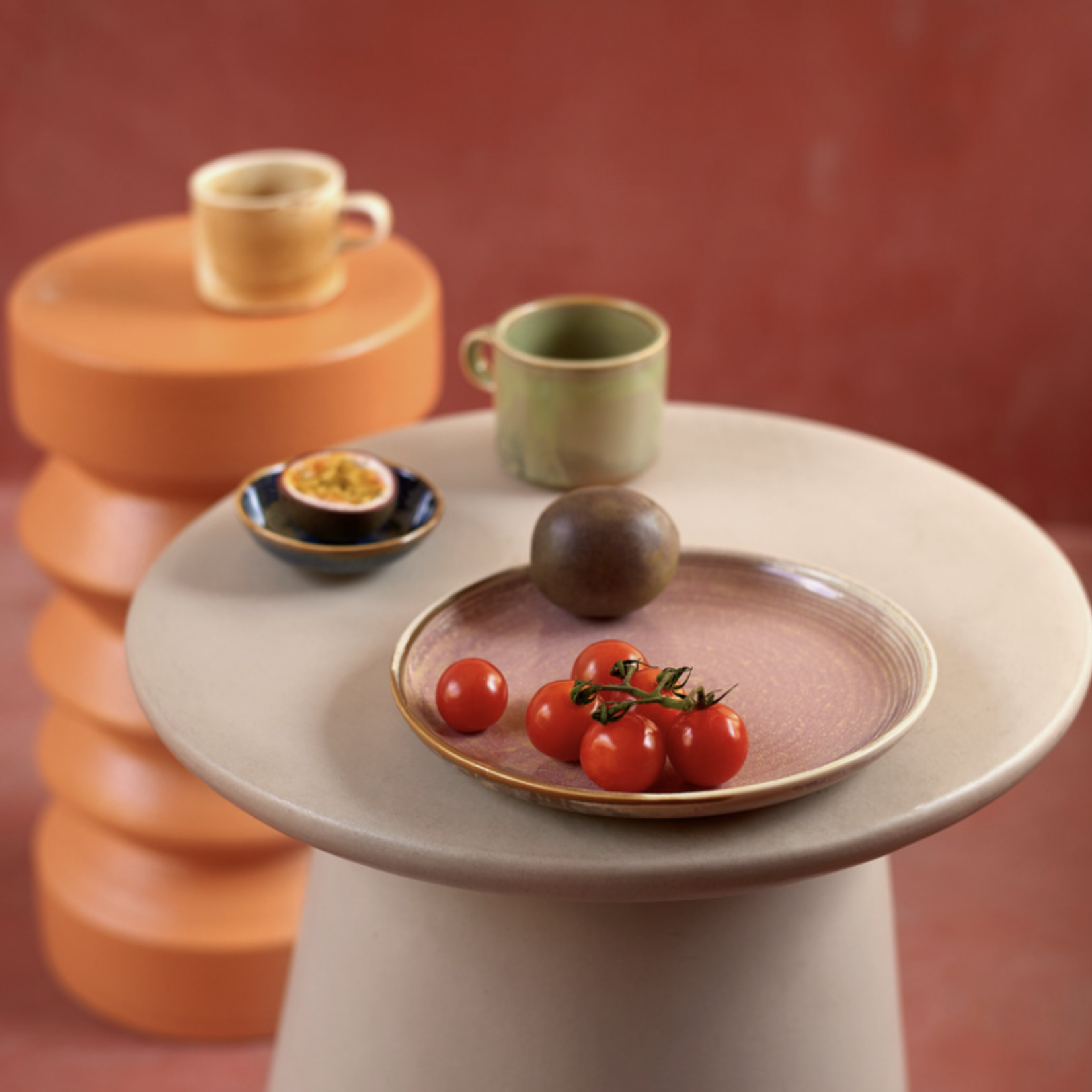 HKLIVING HKLIVING - Chef ceramics ontbijt bord rustic pink ACE7149