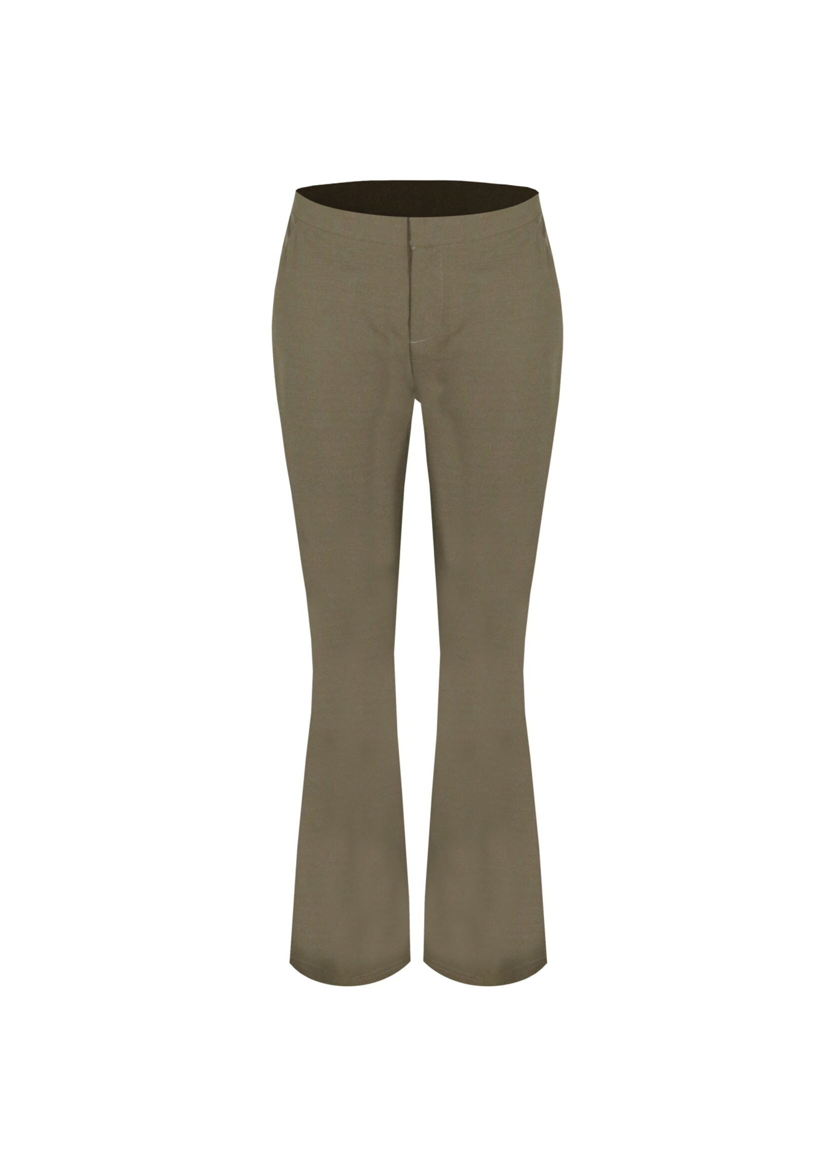 FLURESK FLURESK - Broek Lot klei met flare pijp MAAT 34