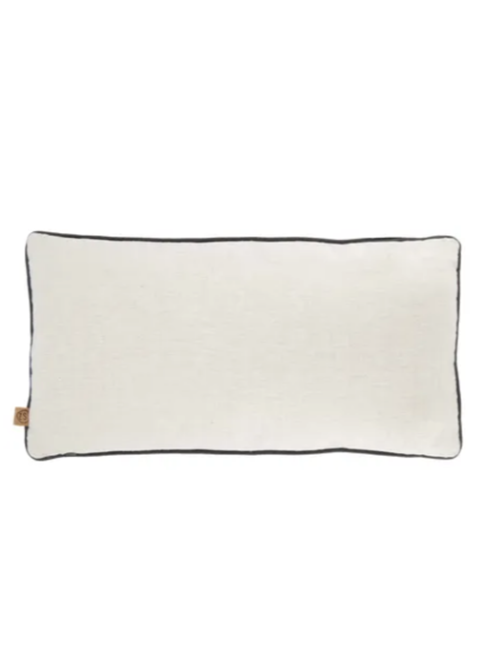 ZUSSS ZUSSS - Fluwelen kussen met stiksels 60X30cm antracietgrijs