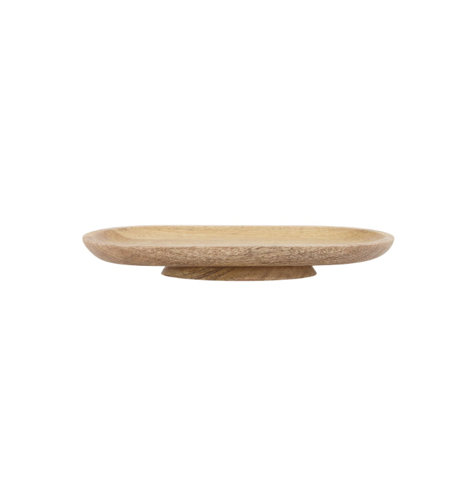 ZUSSS ZUSSS - Ovalen stylingbord hout 30x15x4cm naturel