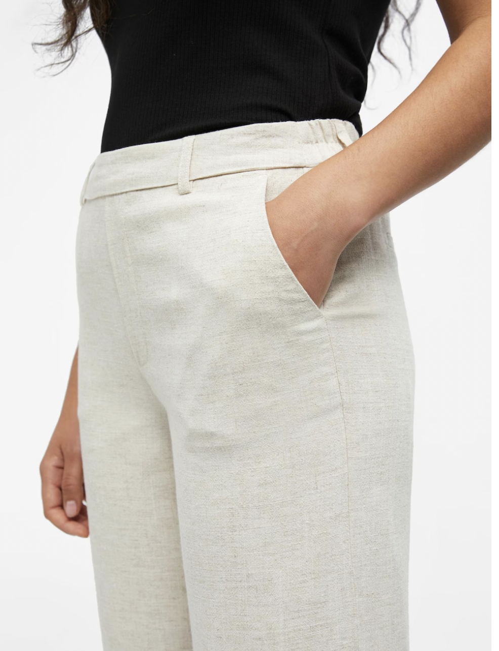 OBJECT OBJECT - Broek Sanne aline wide sand