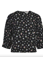 OBJECT OBJECT - Ditta top  zwart met bloemen