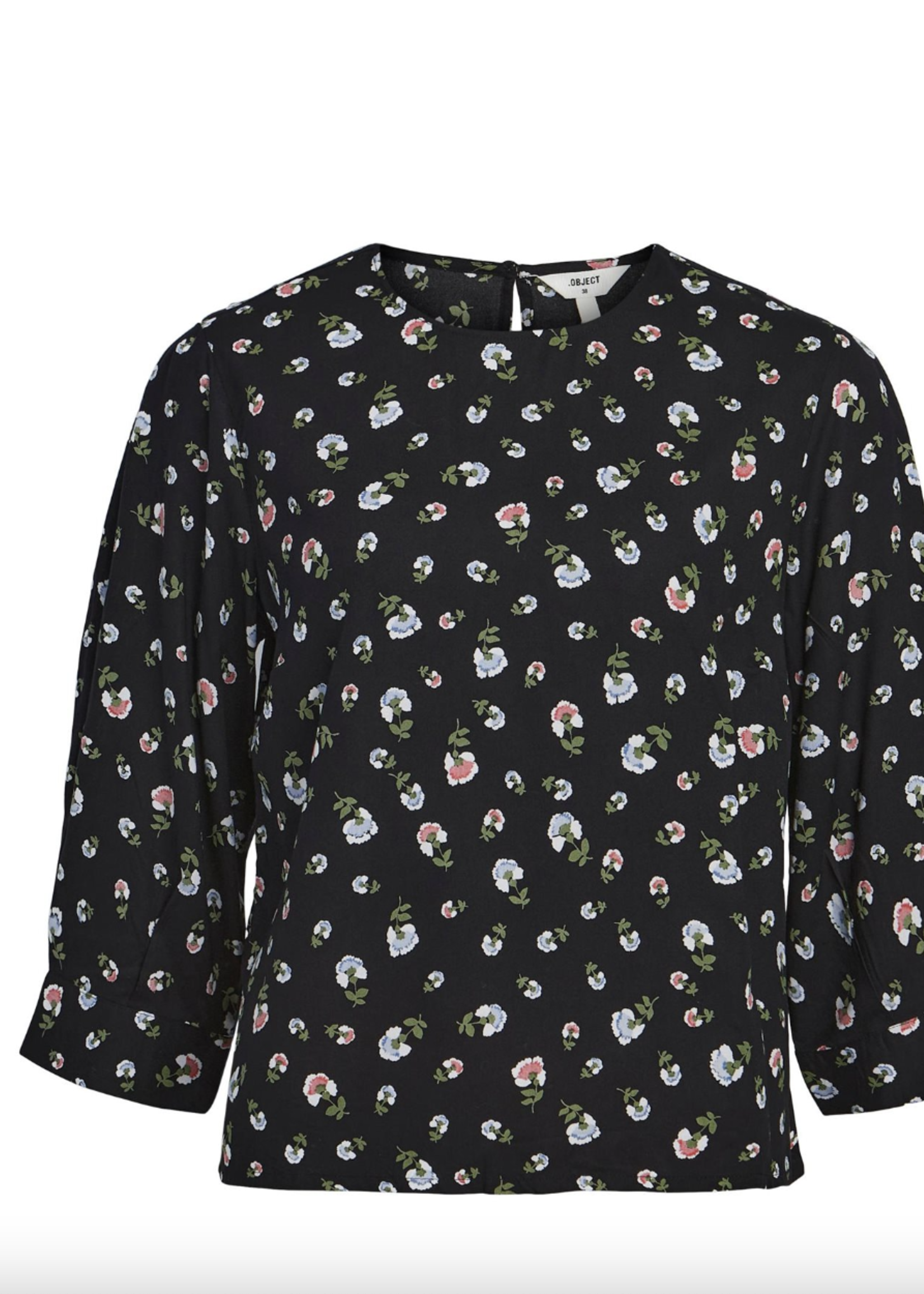 OBJECT OBJECT - Ditta top  zwart met bloemen