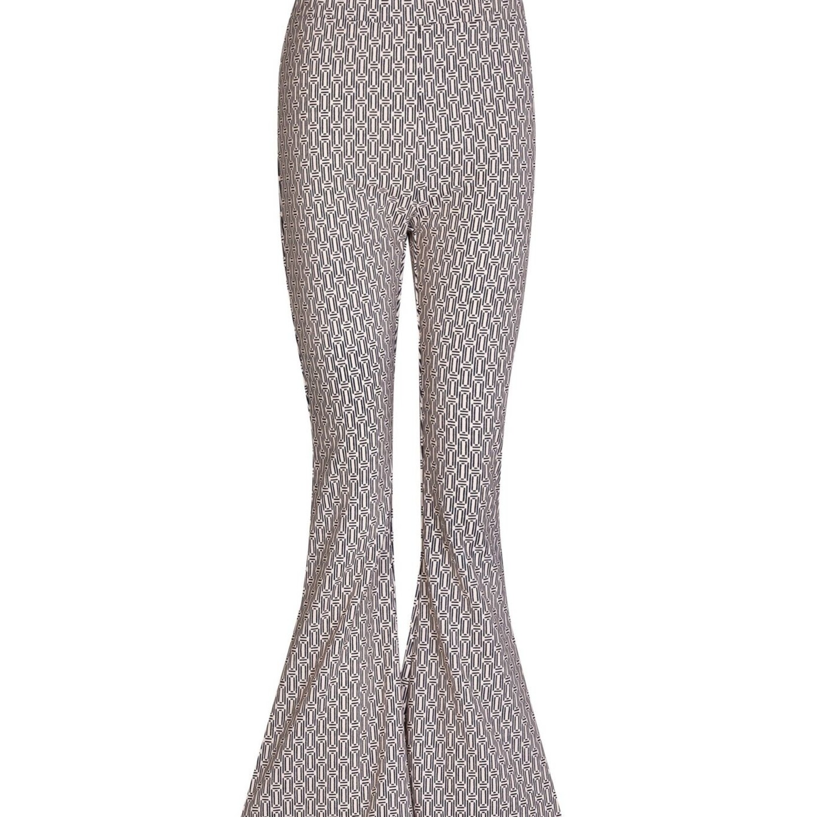 FLURESK FLURESK - Broek Eloise Zand/Zwart MAAT 42