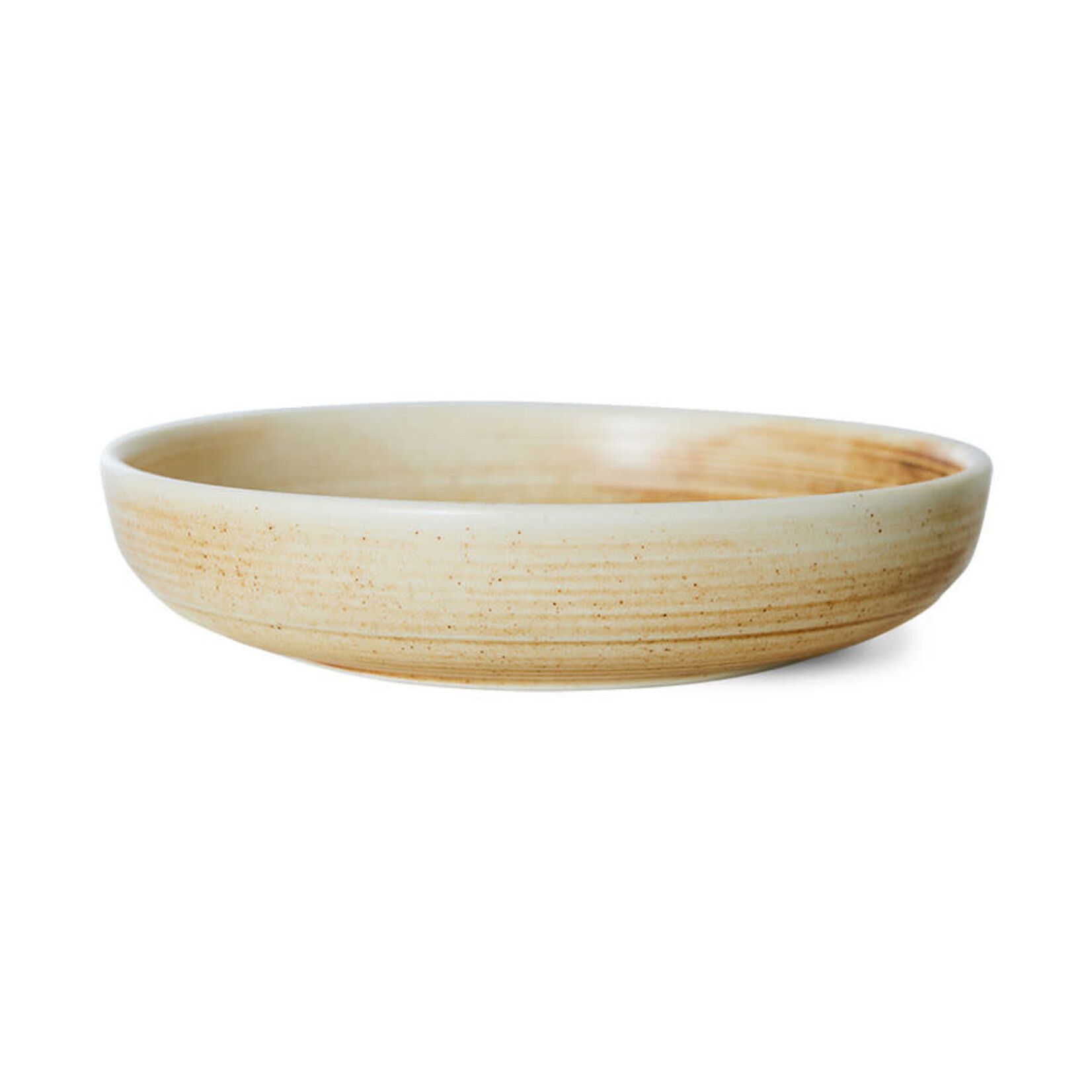 HKLIVING HKLIVING - Chef ceramics Diep bord M rustiek creme/bruin ACE7144