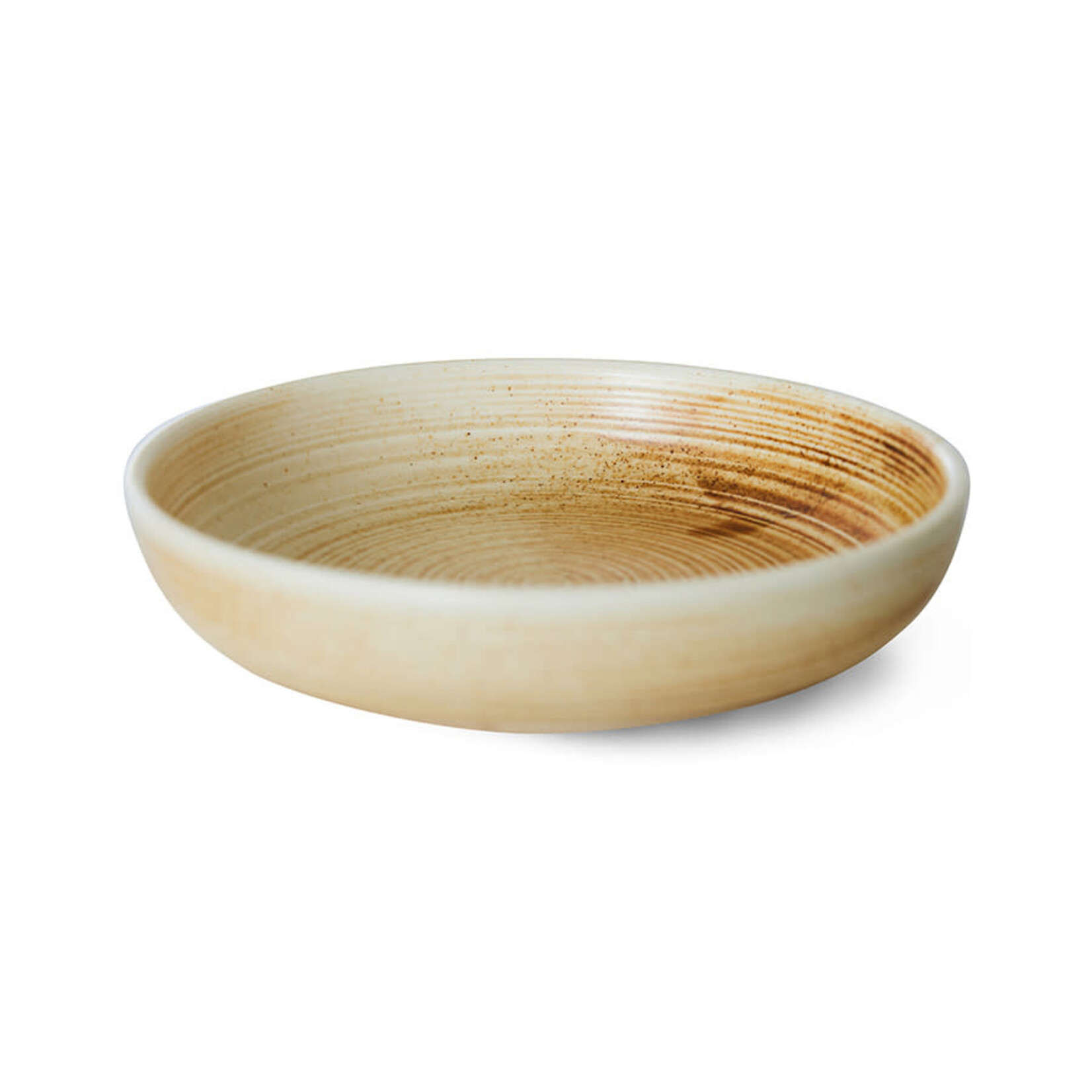 HKLIVING HKLIVING - Chef ceramics Diep bord M rustiek creme/bruin ACE7144