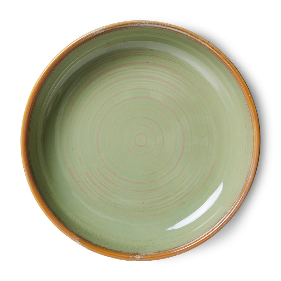 HKLIVING HKLIVING - Chef ceramics deep plate L, moss green ace7140