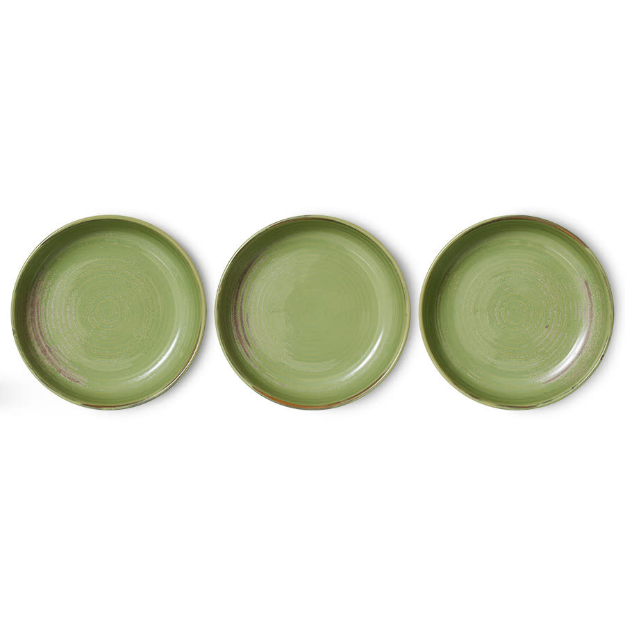 HKLIVING Chef ceramics deep plate L, moss green ace7140 Studio Ndrie8