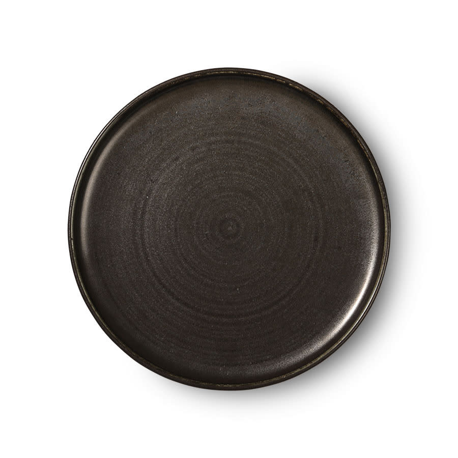 HKLIVING HKLIVING - Home chefs ceramics dinner plate rustic black ACE6843