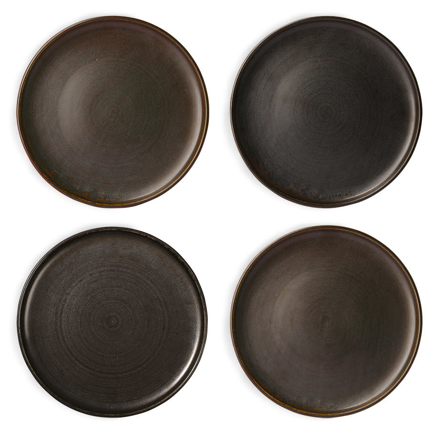 HKLIVING HKLIVING - Home chefs ceramics dinner plate rustic black ACE6843