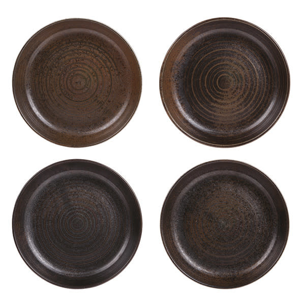 HKLIVING HKLIVING - Home chefs ceramics deep plate rustic black ACE6713