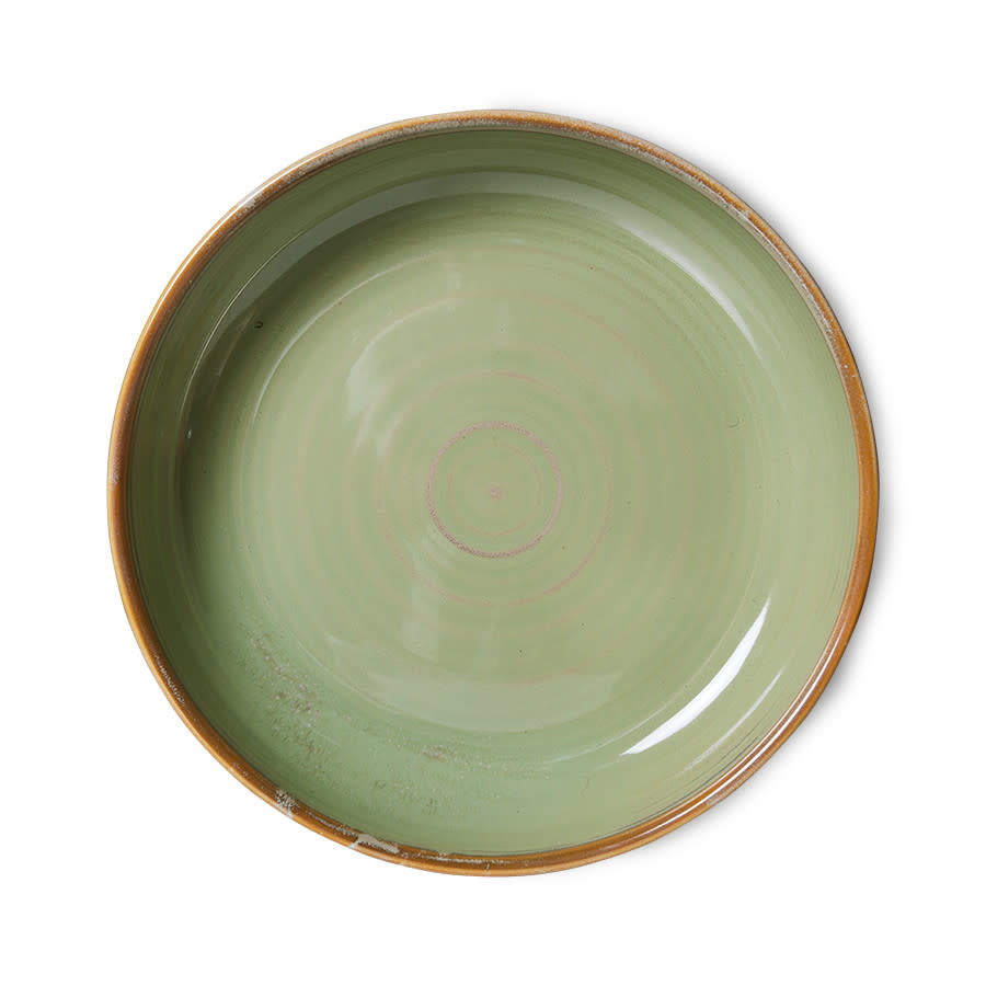 HKLIVING HKLIVING - Home chefs ceramics Deep plate m moss green ACE7143