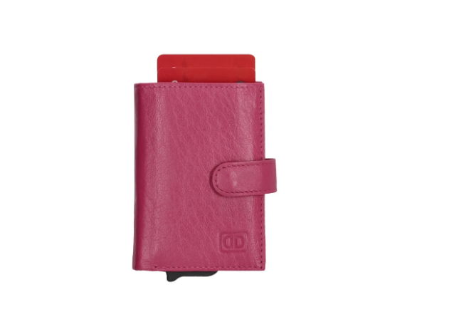 DOUBLE-D DOUBLE-D - Safety wallet Fuchsia leer