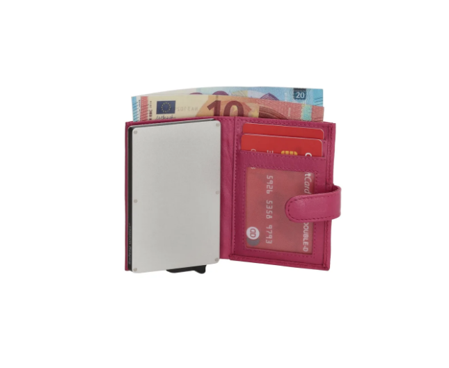 DOUBLE-D DOUBLE-D - Safety wallet Fuchsia leer