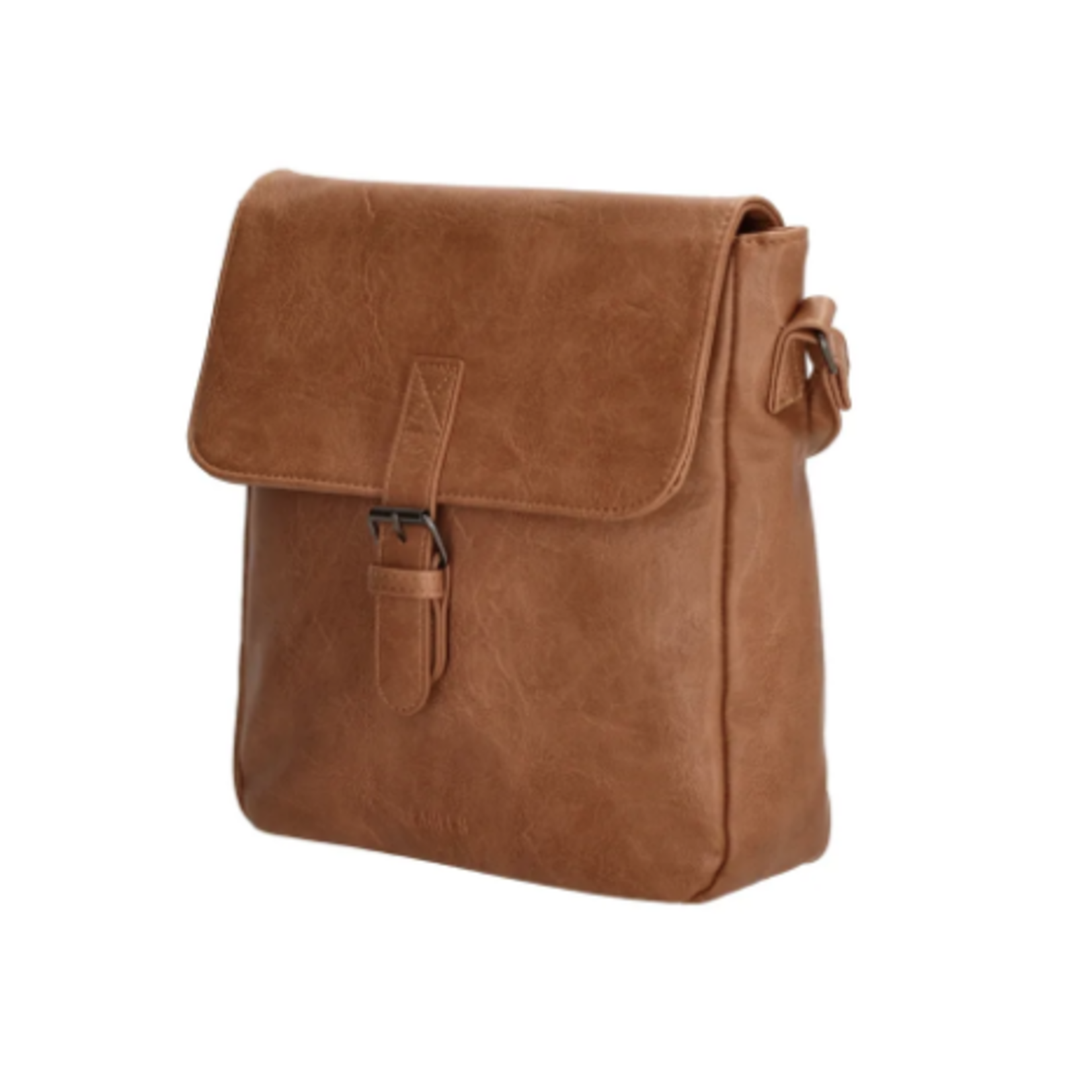 -- Schoudertas Carino taupe imitatieleer