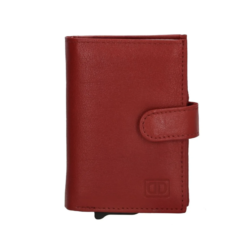 -- Safety wallet / portemonnee rood leer