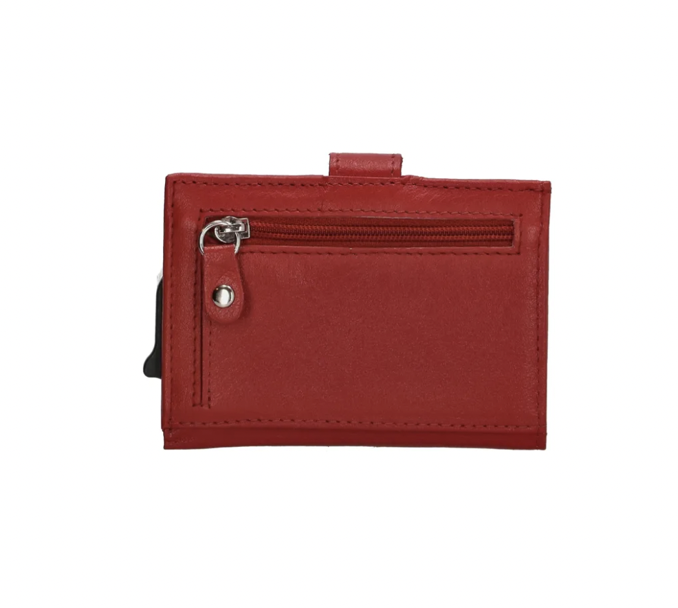 -- Safety wallet / portemonnee rood leer