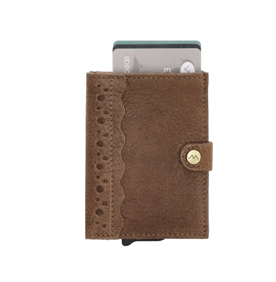 -- Marrakech safety wallet bruin leer