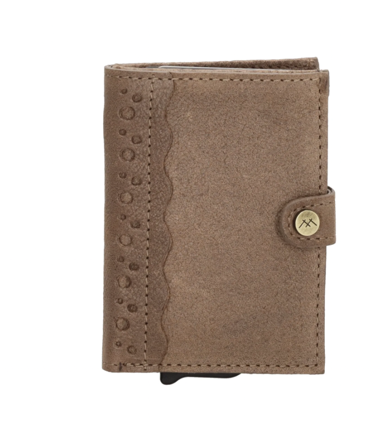 -- Marrakech safety wallet taupe leer