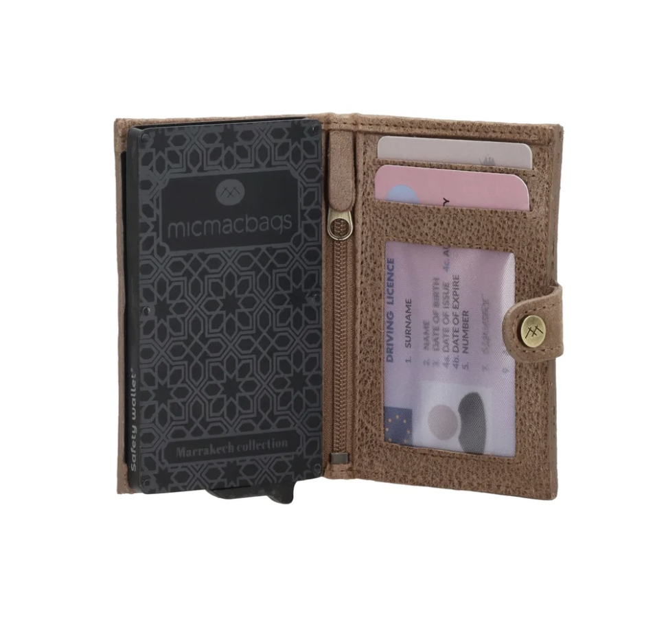 -- Marrakech safety wallet taupe leer