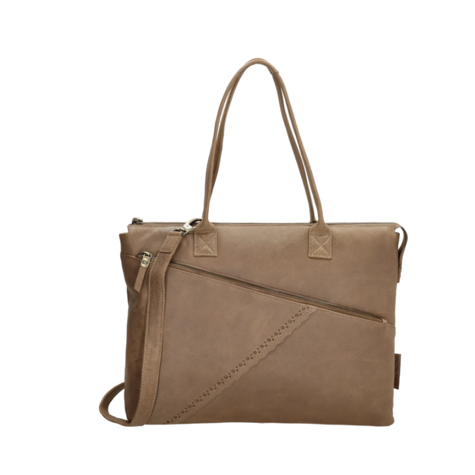 -- Laptop tas Marrakech  leer, taupe