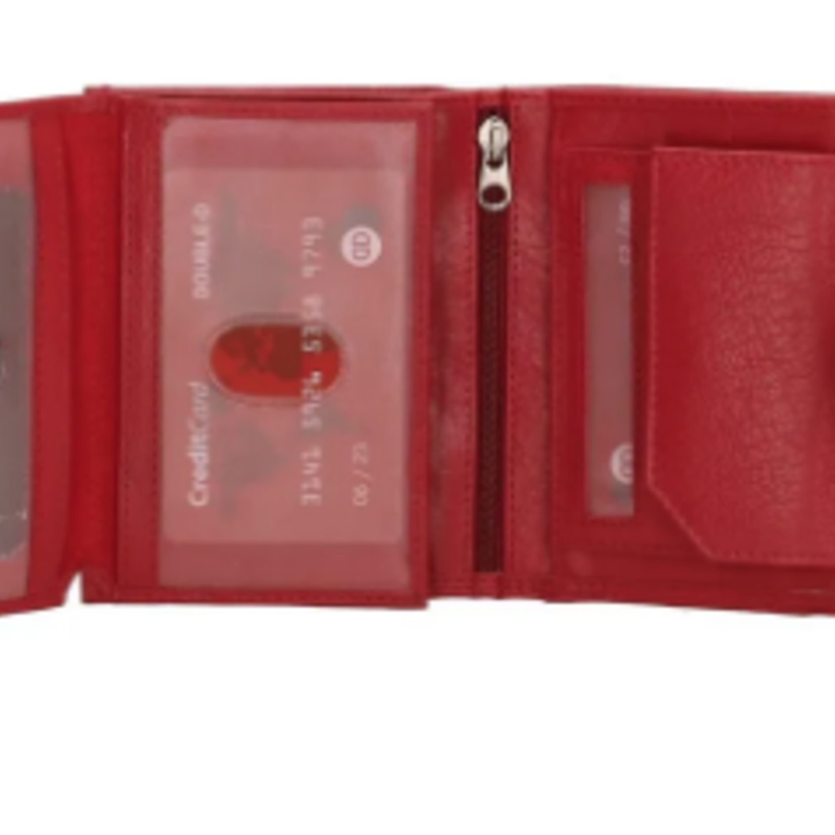 -- Portemonnee rood leer