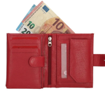 -- Portemonnee rood leer
