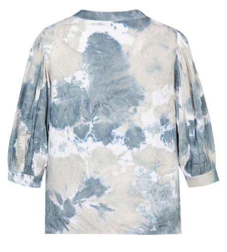 FLURESK FLURESK - Blouse Ella offwhite/donkergrijs groen maat 34