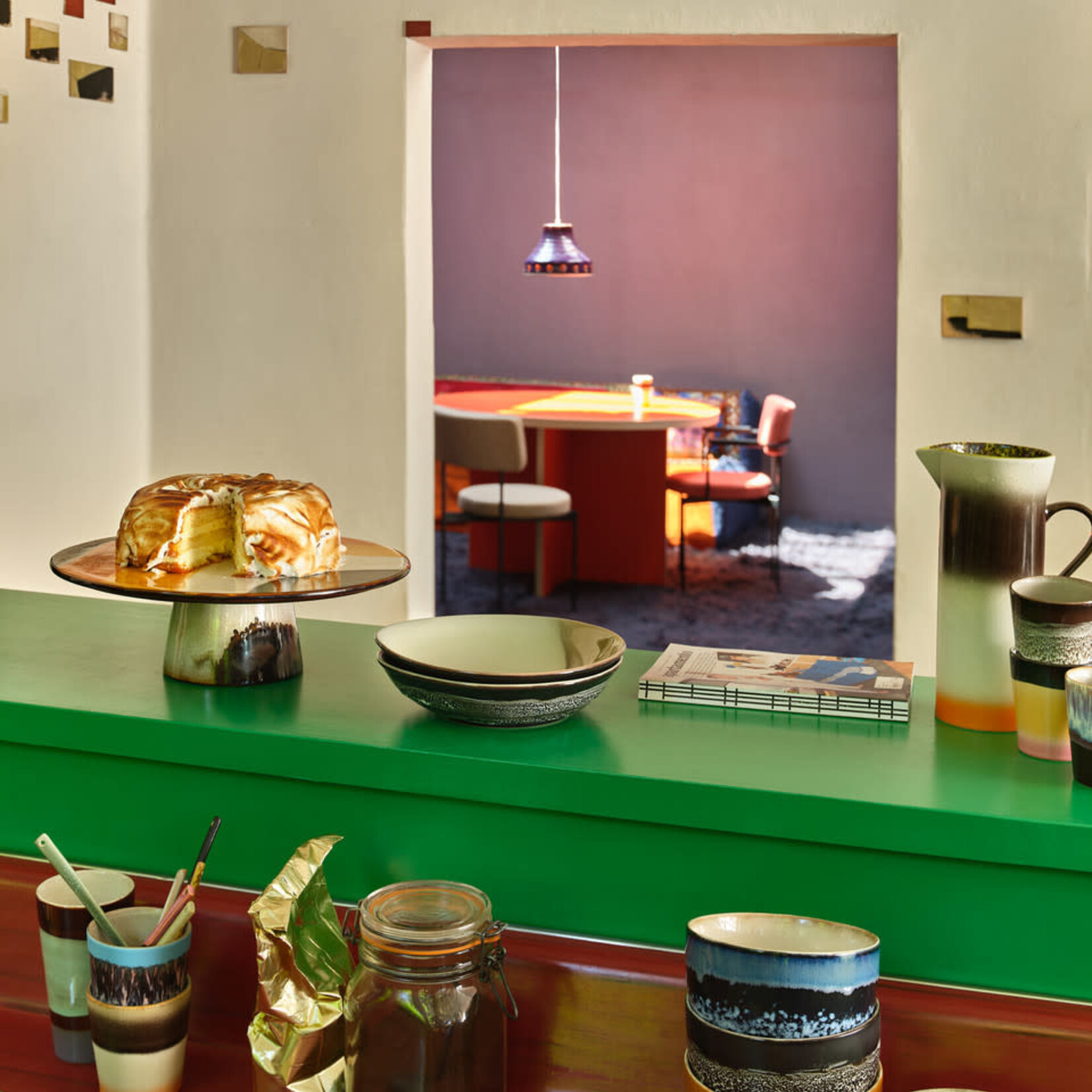HKLIVING HKLIVING - Plateau retro wave ace7134