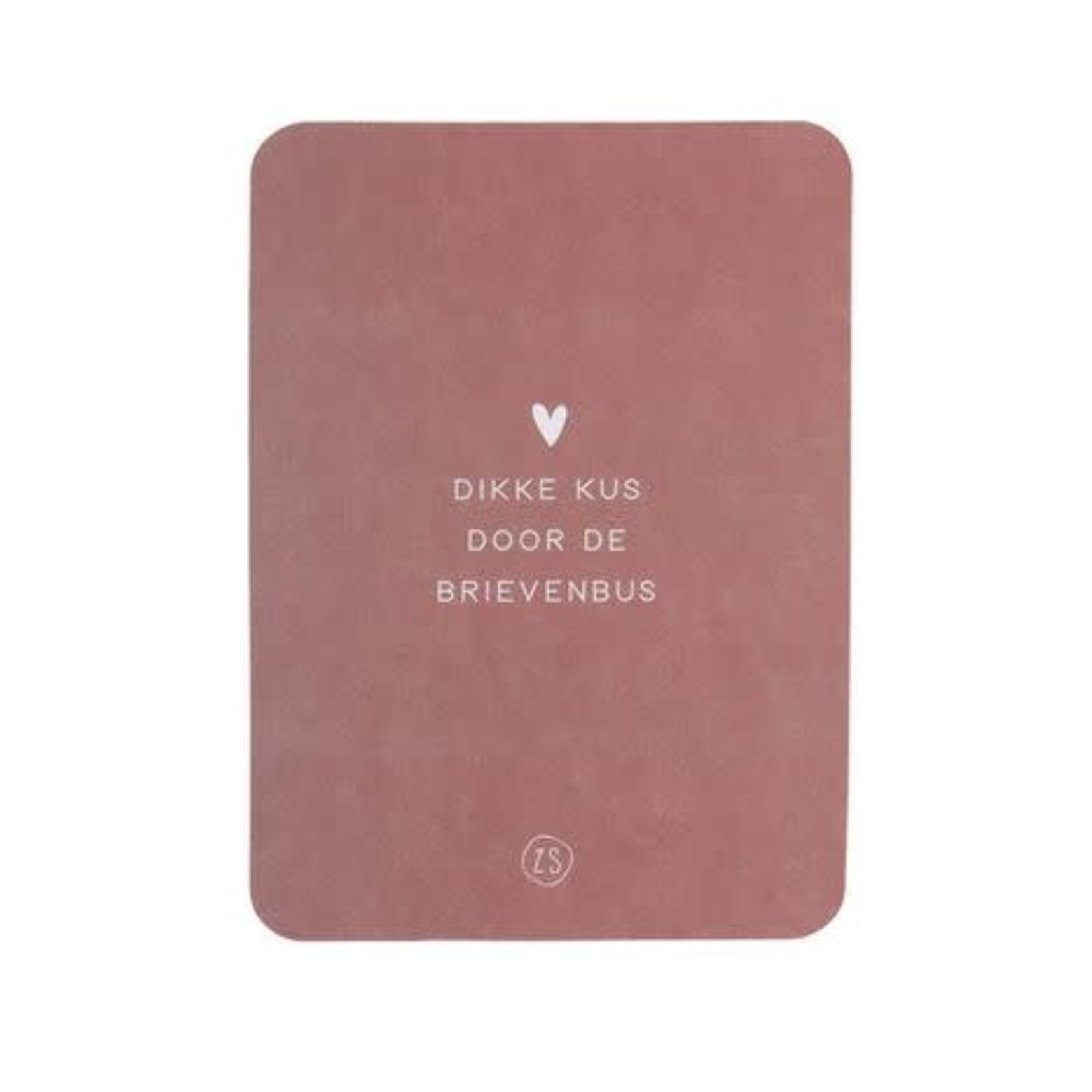 ZUSSS ZUSSS - Kaart Dikke kus door de brievenbus roestbruin