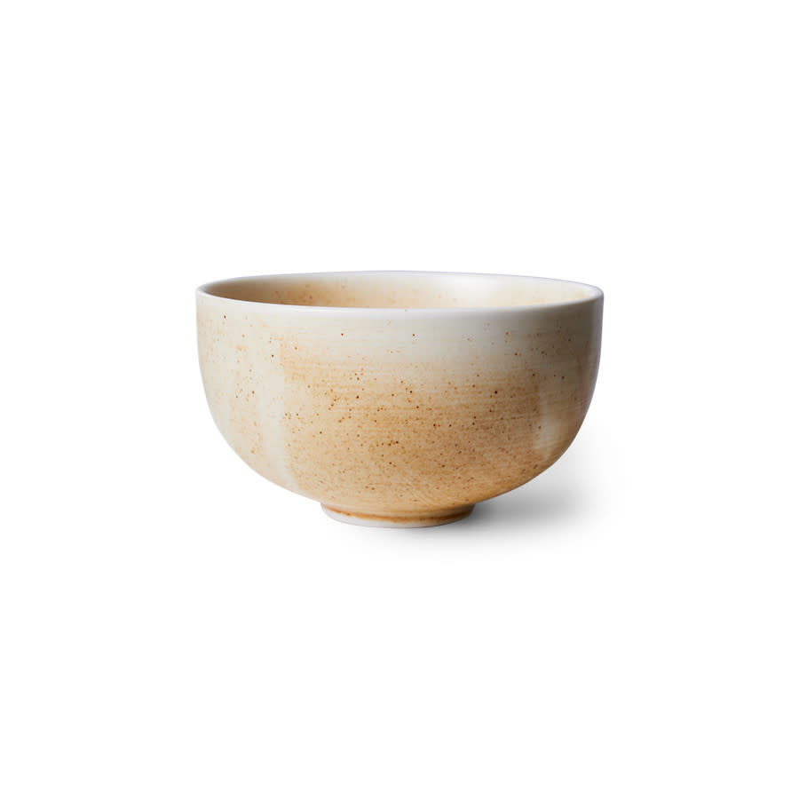 HKLIVING HKLIVING -  Chef ceramics bowl rustic cream/brown ACE7155