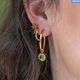 iXXXi Jewelry IXXXI - Hoop charms lucia emerald goud