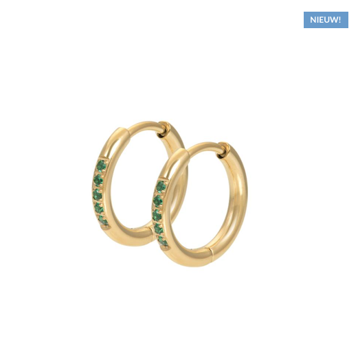 iXXXi Jewelry IXXXI - Hoops emerald goud