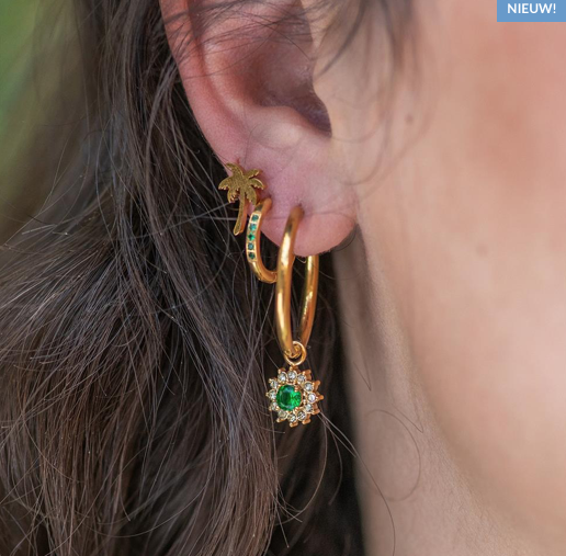 iXXXi Jewelry IXXXI - Hoops emerald goud