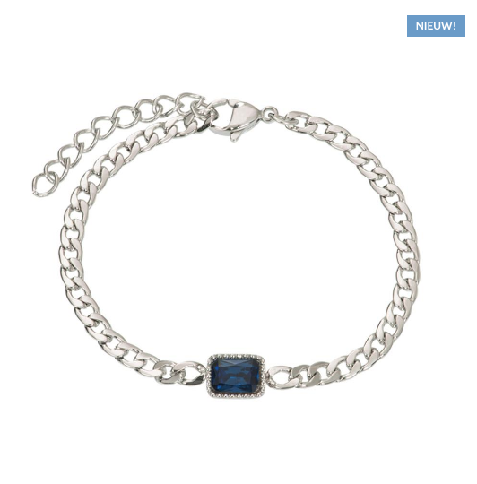 iXXXi Jewelry IXXXI - Armband classic miracle blue zilver