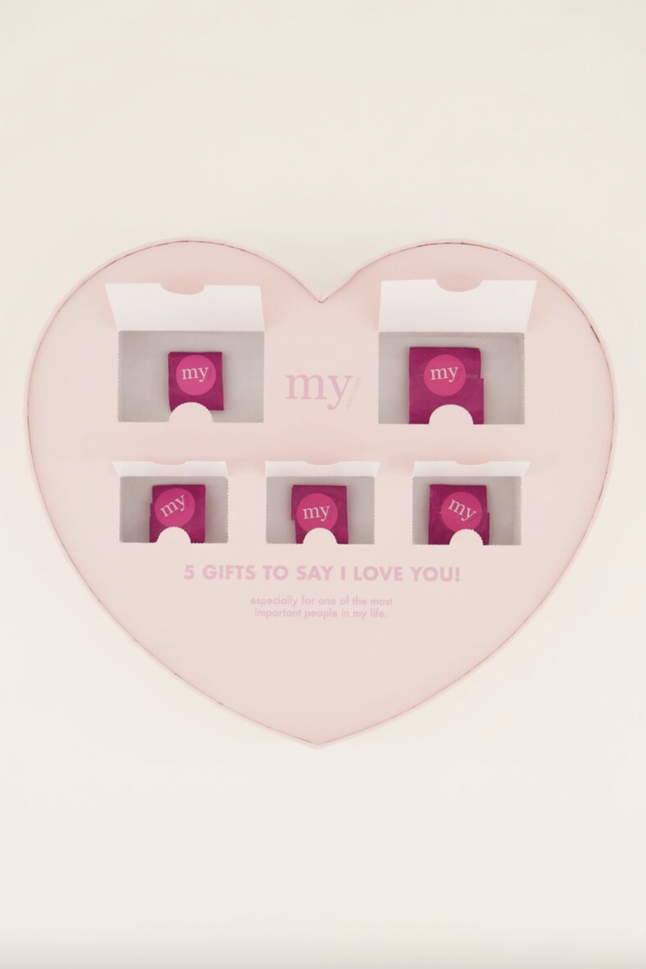 MY JEWELLERY MY JEWELLERY - I love you giftbox met 5 gifts goud